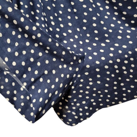 NEW Blue and White Polka Dot Rayon Romper Dress  Size L  Size XL - nwot - Picture 4 of 16